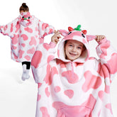 Wearable Blanket Strawberry Cow For Kids